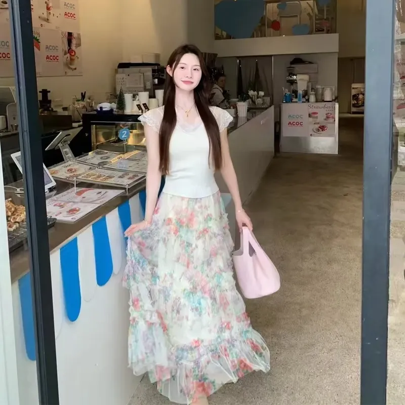 KUNZHUDAXIANG Skirt Set Women's-7