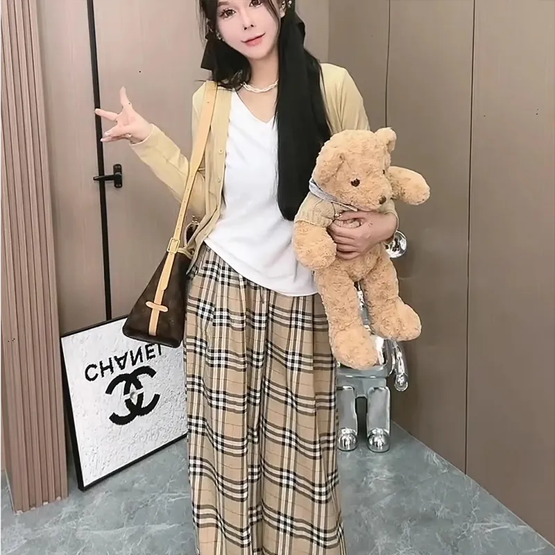 Peaches Peaches Casual Pants Women's Plaid Casual Pants-2