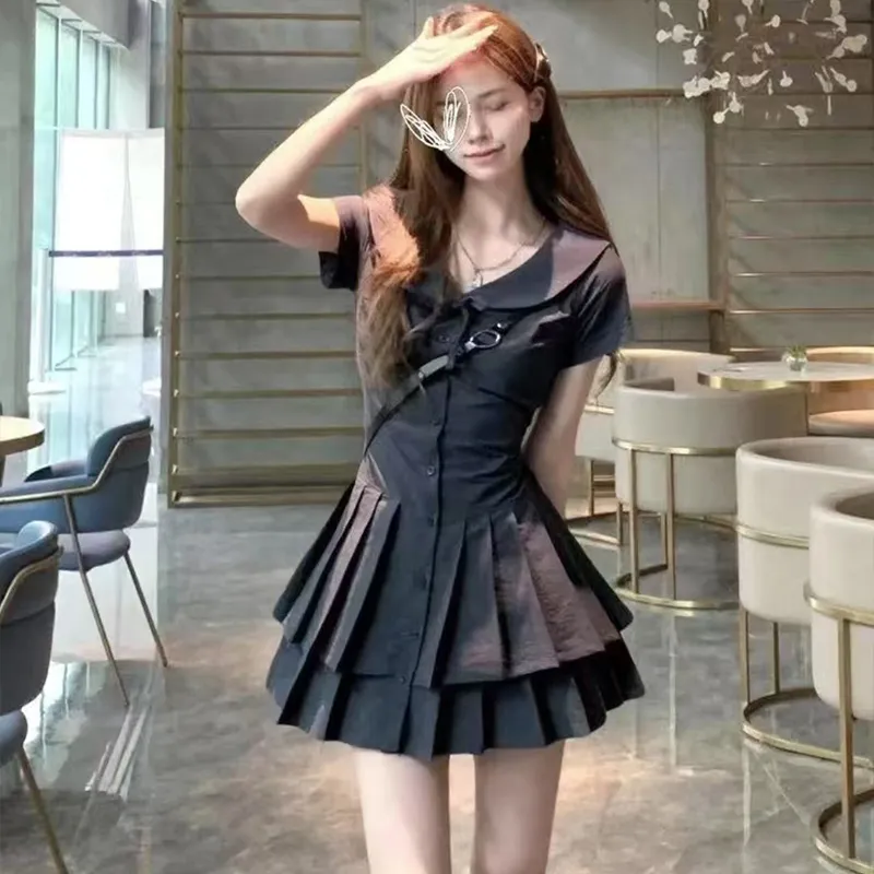 KUNZHUDAXIANG Short Sleeved Dress Women's-2