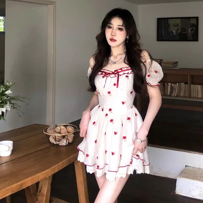 Peaches Peaches Short Sleeved Dress Women's-3