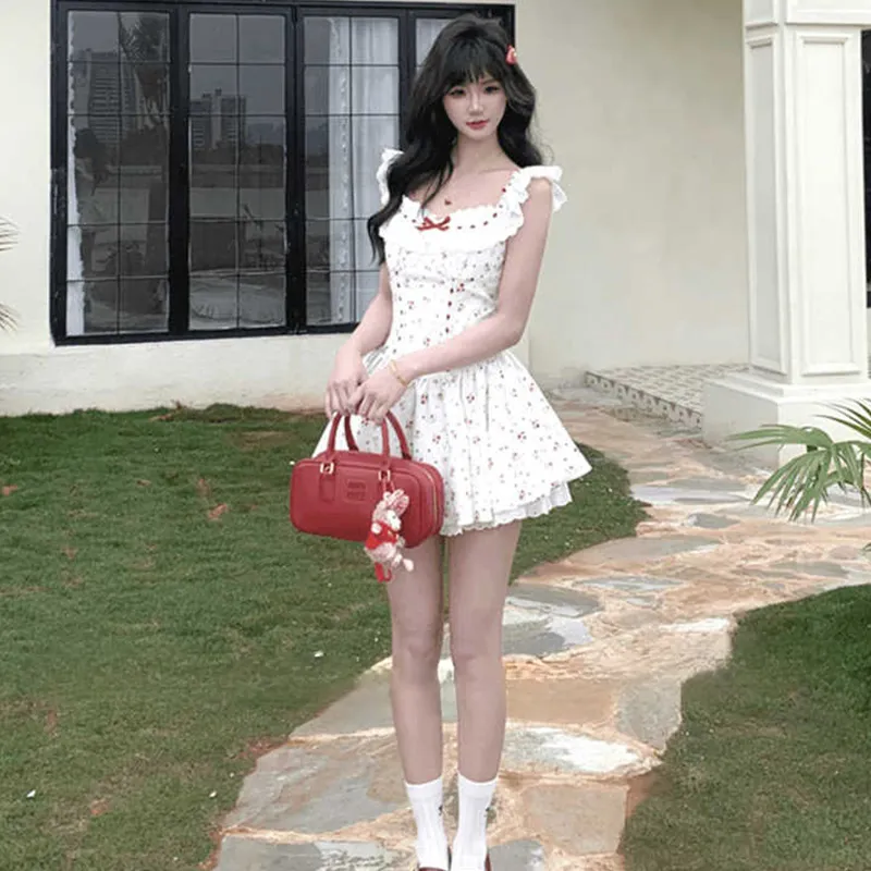 Peaches Peaches Short Sleeved Dress Women's-5
