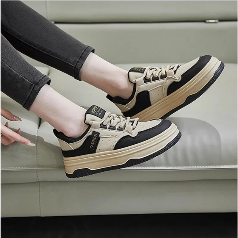 Fawn Miri Anti-Slip And Wear-Resistant Lightweight Height Increasing Low-Top Casual Shoes Women's-2
