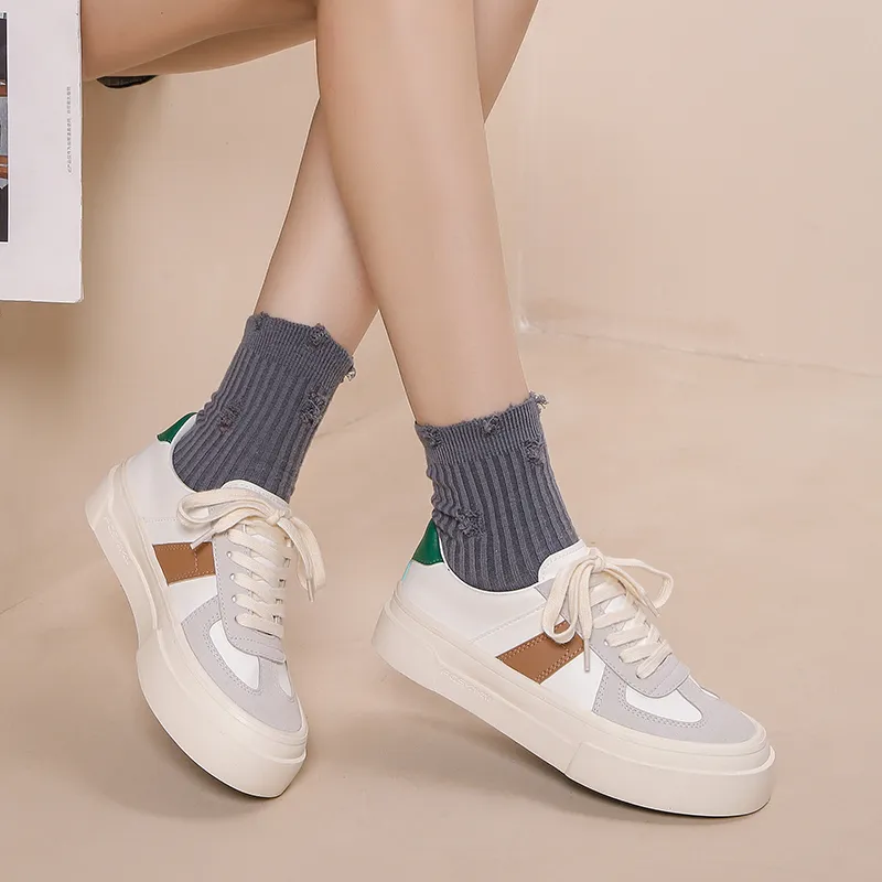 Fawn Miri Anti Slip And Wear Resistant Height Increasing Low Top Skateboard Shoes Women's-14