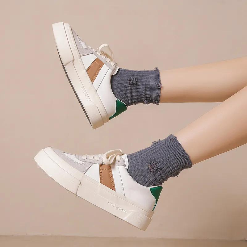 Fawn Miri Anti Slip And Wear Resistant Height Increasing Low Top Skateboard Shoes Women's-15