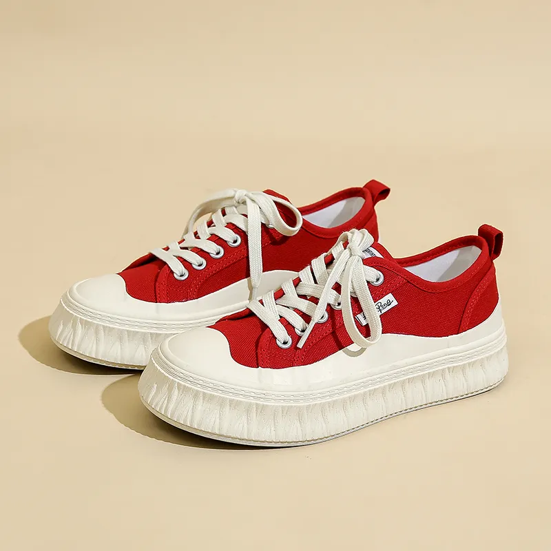 Fawn Miri Canvas Shoes Women's Low Top White/Black/Red/Burgundy/Fluorescent-11