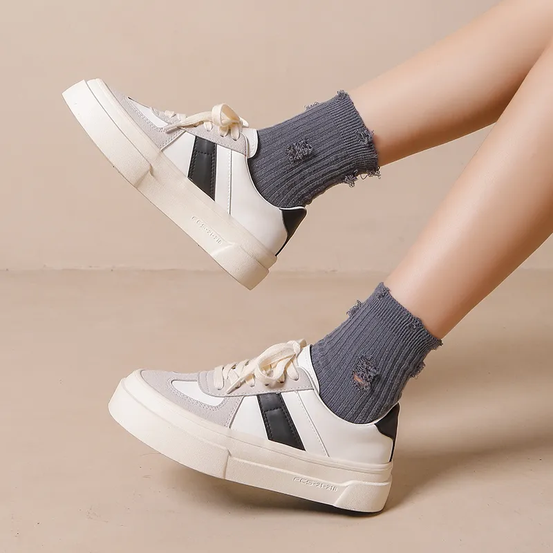 Fawn Miri Anti Slip And Wear Resistant Height Increasing Low Top Skateboard Shoes Women's-3