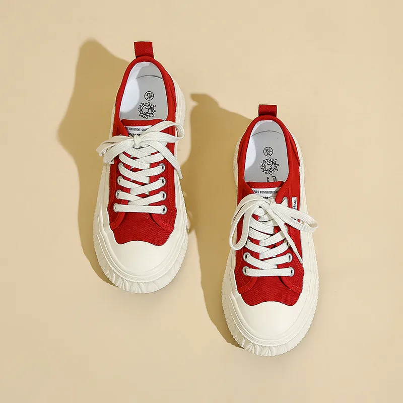 Fawn Miri Canvas Shoes Women's Low Top White/Black/Red/Burgundy/Fluorescent-13
