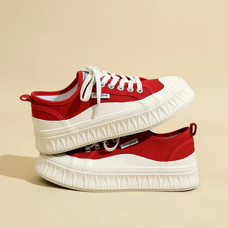 Fawn Miri Canvas Shoes Women's Low Top White/Black/Red/Burgundy/Fluorescent-12