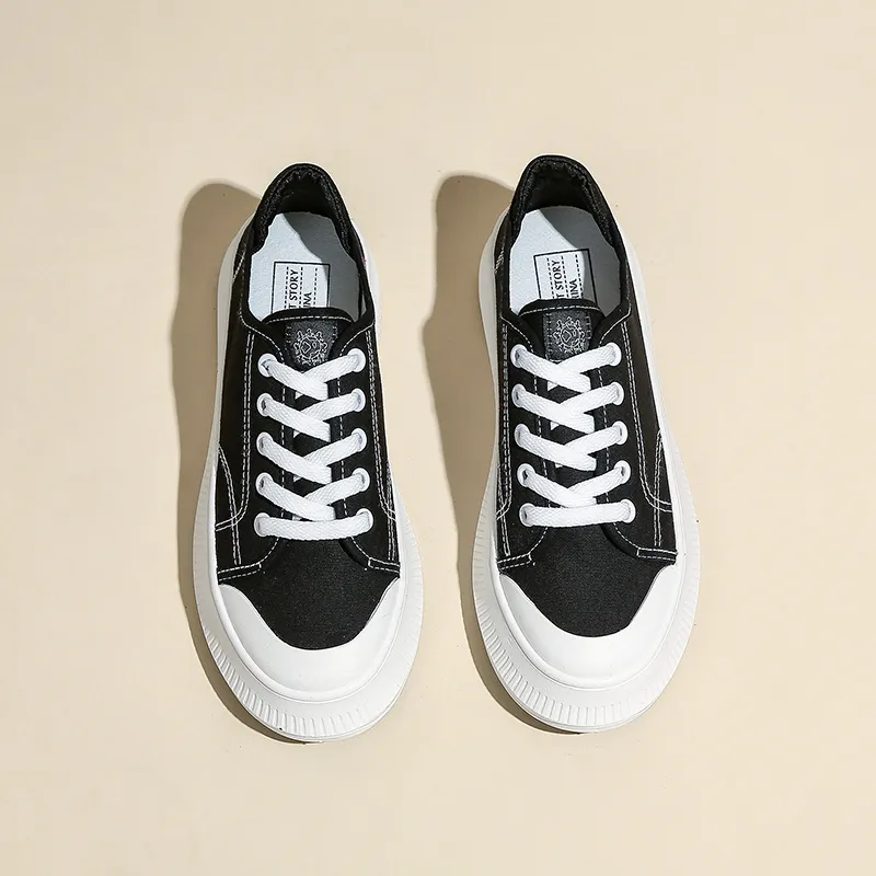 Fawn Miri Canvas Shoes Women's Low Top White/Black/Purple Blue-6