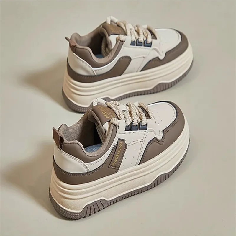 Fawn Miri Anti-Slip And Wear-Resistant Lightweight Height Increasing Low-Top Casual Shoes Women's-7