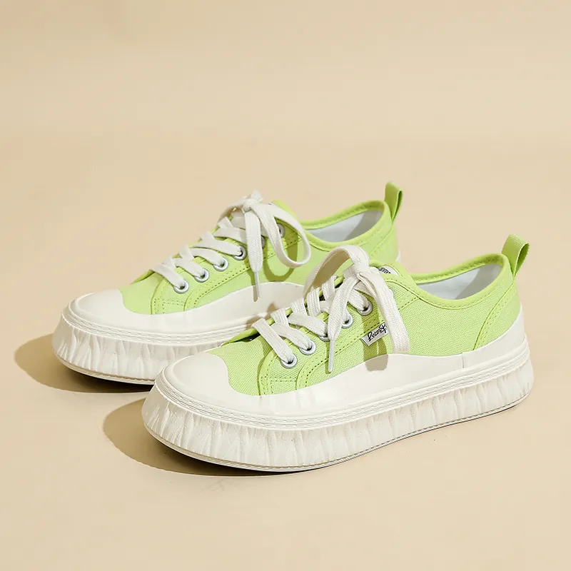 Fawn Miri Canvas Shoes Women's Low Top White/Black/Red/Burgundy/Fluorescent-16