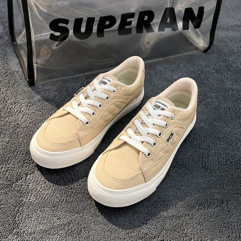 Fawn Miri Canvas Shoes Women's Low Top White/Burgundy/Black/Green/Milk Tea-23