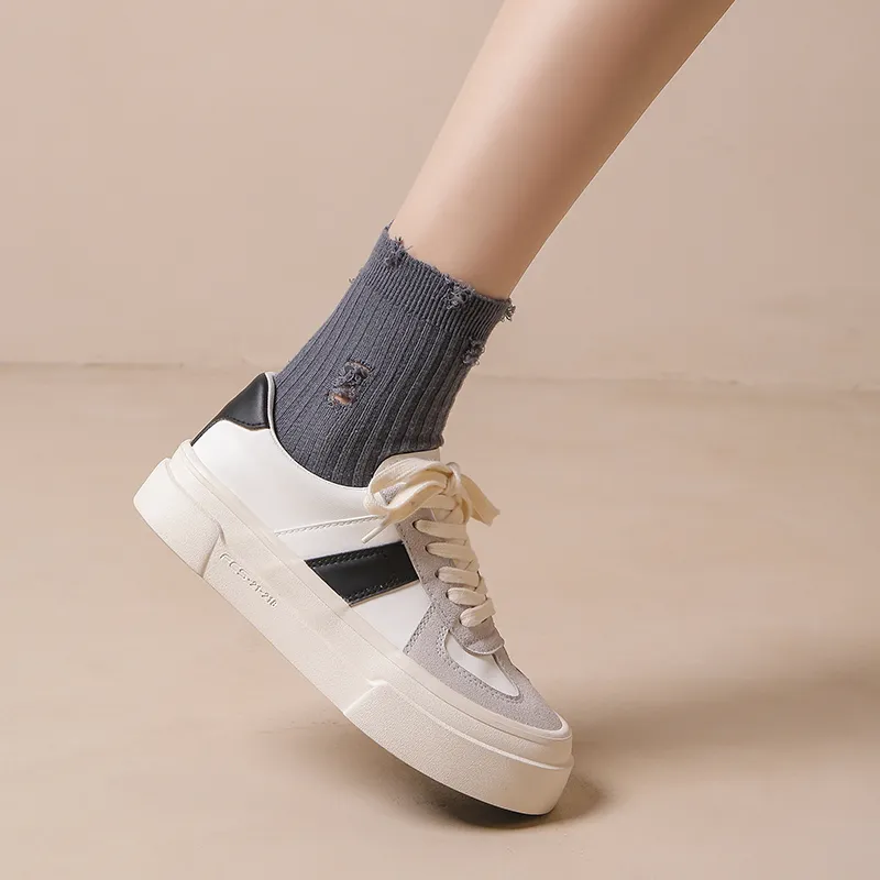 Fawn Miri Anti Slip And Wear Resistant Height Increasing Low Top Skateboard Shoes Women's-1