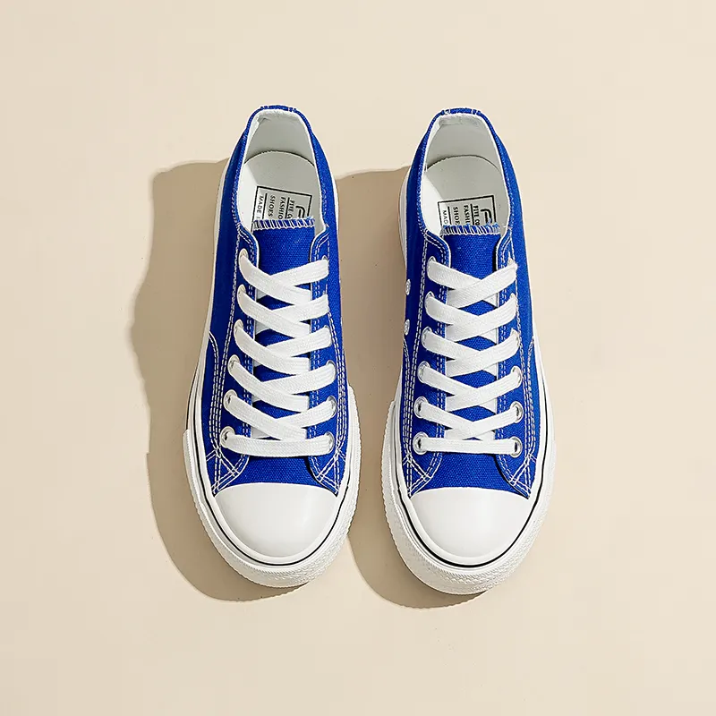 Fawn Miri Canvas Shoes Women's Low Top Burgundy/Klein Blue/Peacock Green-6