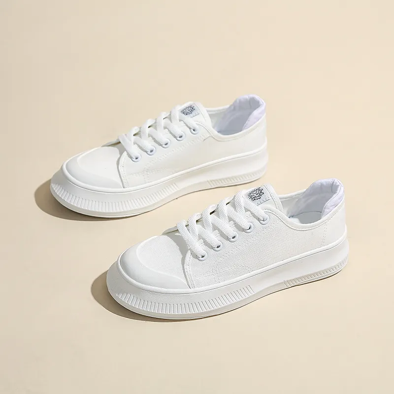 Fawn Miri Canvas Shoes Women's Low Top White/Black/Purple Blue-1