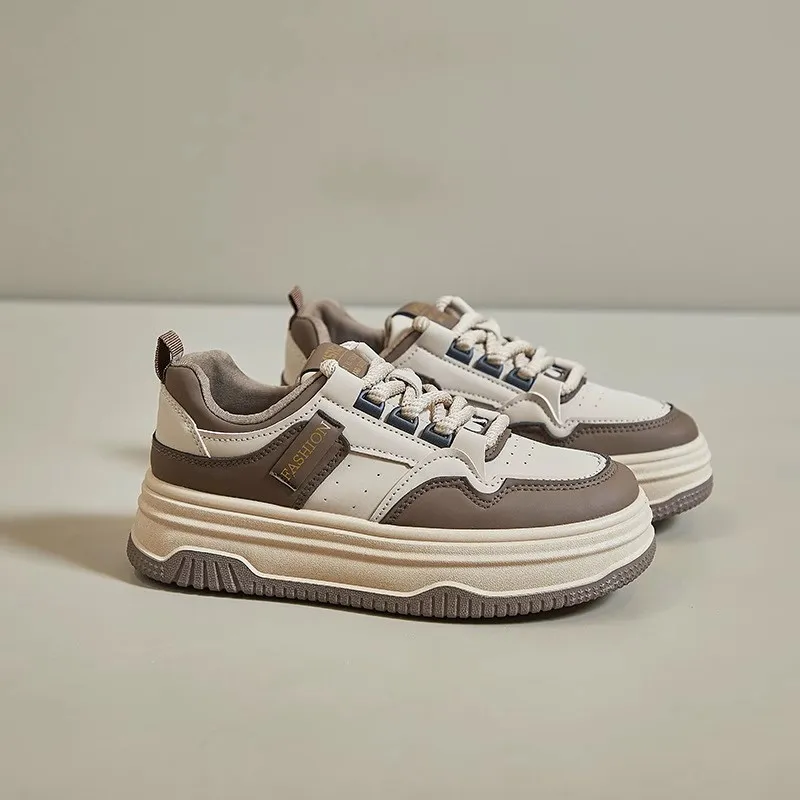 Fawn Miri Anti-Slip And Wear-Resistant Lightweight Height Increasing Low-Top Casual Shoes Women's-6