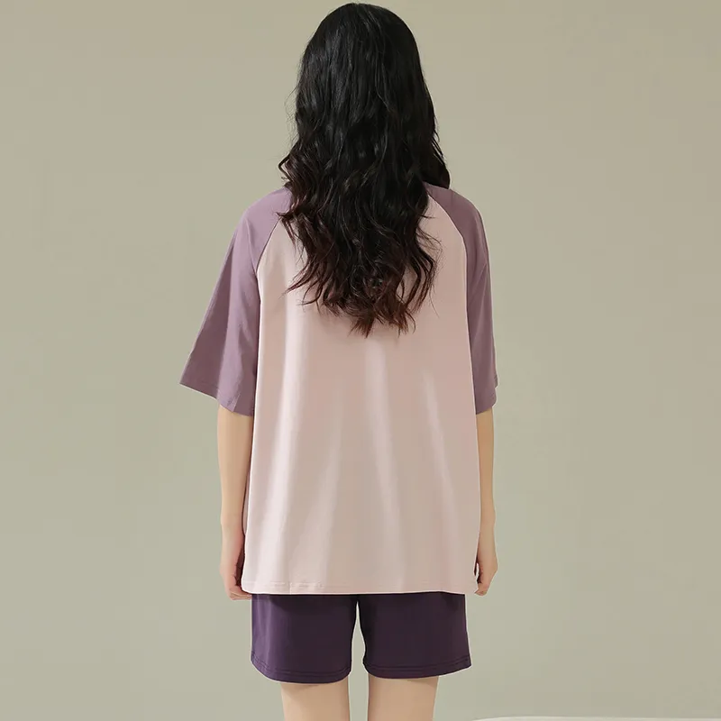 Follow The United States Pajama Set Women's Dark Purple-1