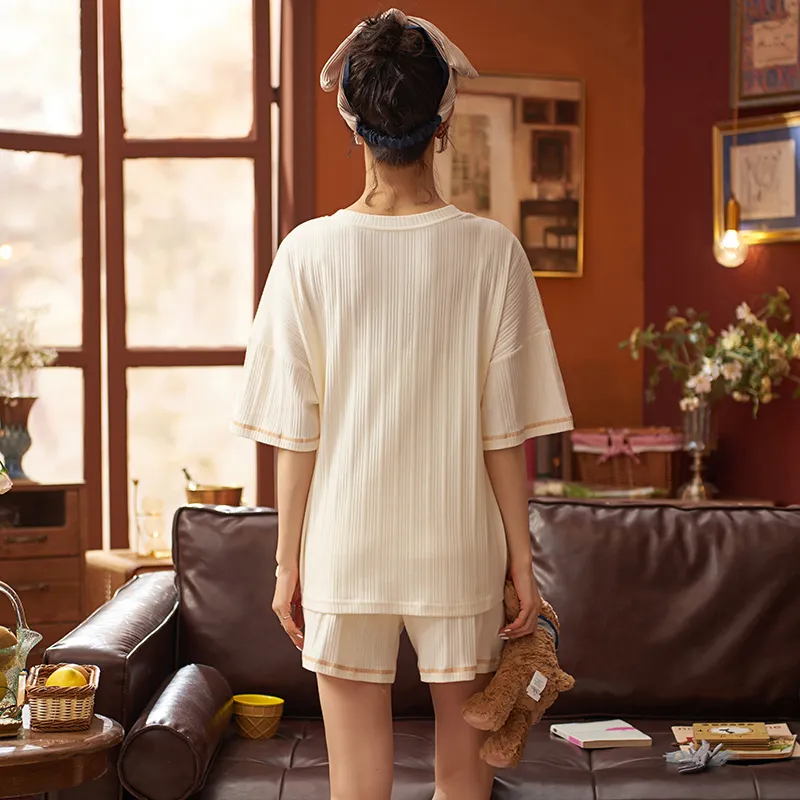 Follow The United States Pajama Set Women's Light Apricot-1