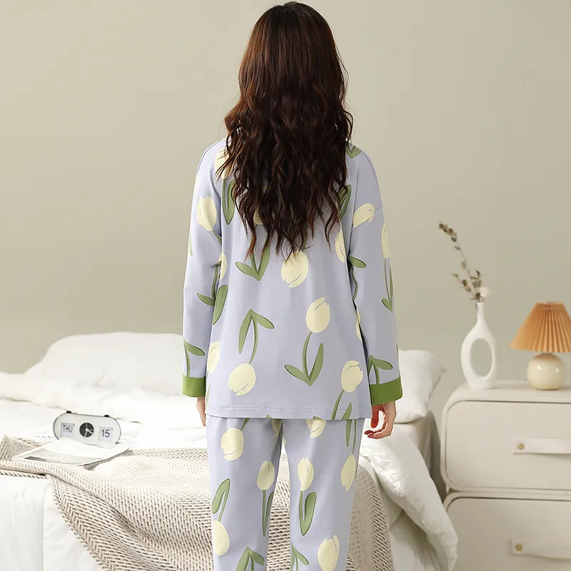 Follow The United States Pajama Set Women's Purple Blue-1