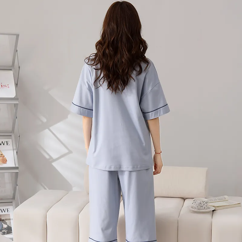 Follow The United States Pajama Set Women's Light Blue-1