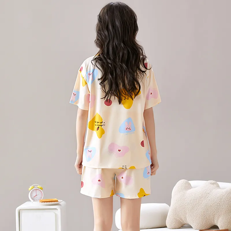 Follow The United States Pajama Set With Pads Style Women's Peacock Blue-1