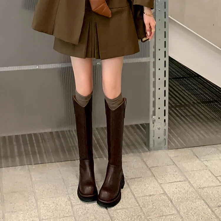 BalletCat Knee-high Boots 4.5cm Women's-10