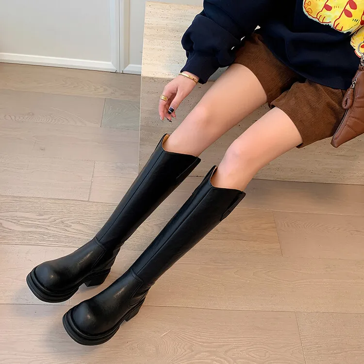 BalletCat Knee-high Boots 4.5cm Women's-5