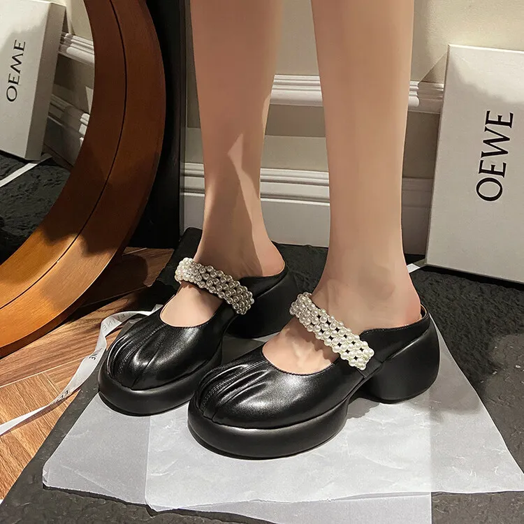 BalletCat Rubber Sole Slip-Resistant Wrap-toe Slippers Women's-3