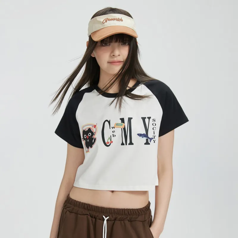 PCMY Raglan Sleeve T Shirt Women's-8