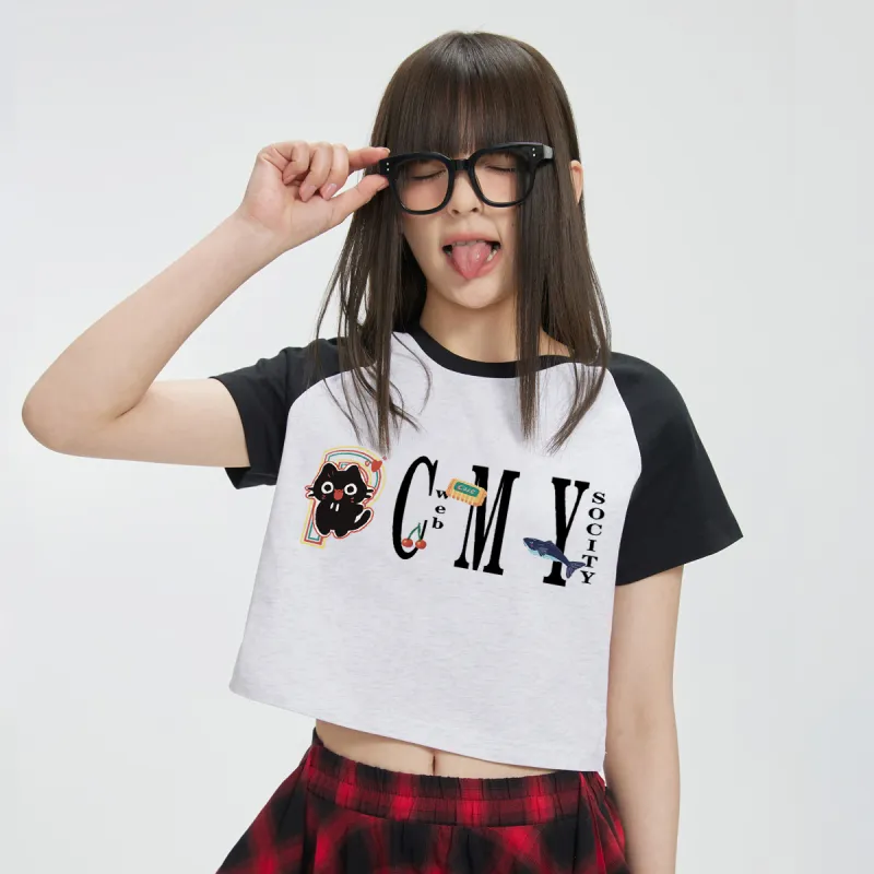 PCMY Raglan Sleeve T Shirt Women's-2