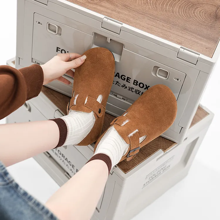 Old Meow Flat Round Tip Buckle Fully Enclosed Casual Shoes Women's-3