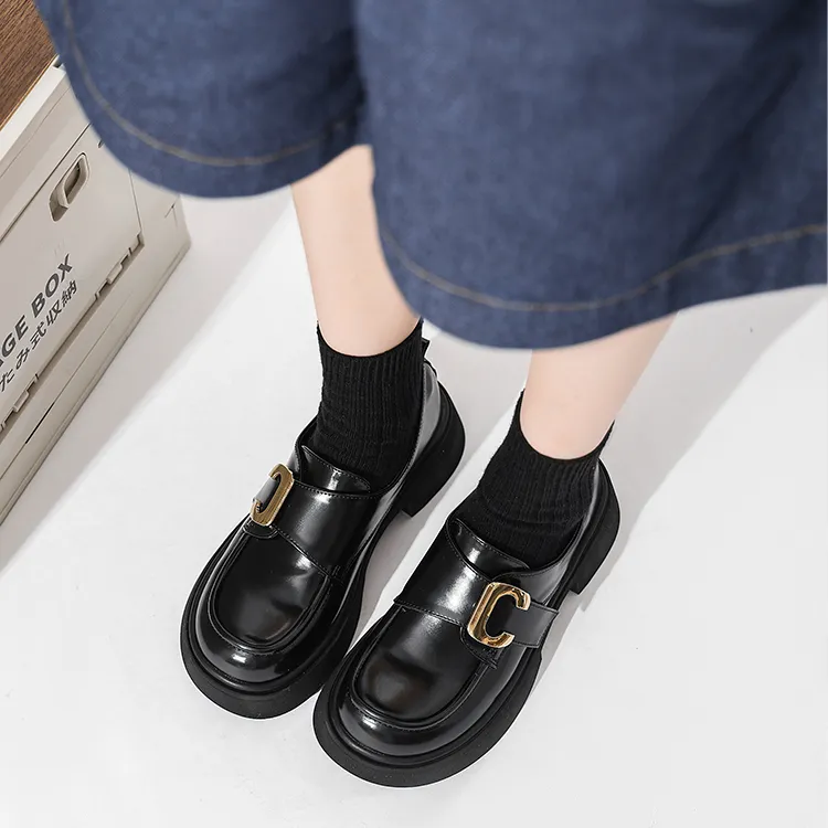 Old Meow British Style Loafers 5cm Women's-5