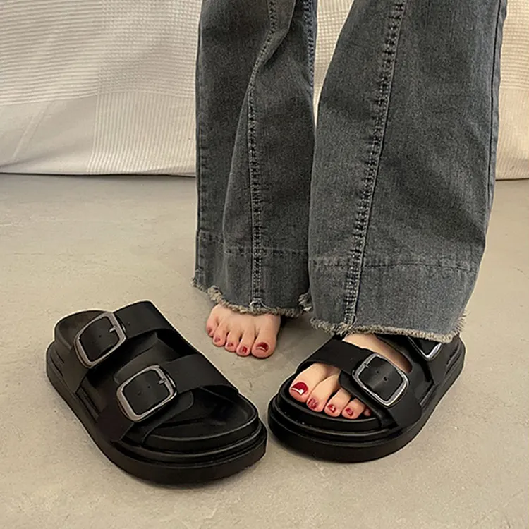 Old Meow Slide Slippers Women's Black-3