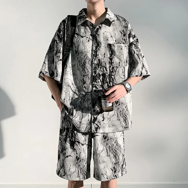PAINT STAIN Fashion Shirt Matching Set Unisex Rich Multicolor Presentation-2