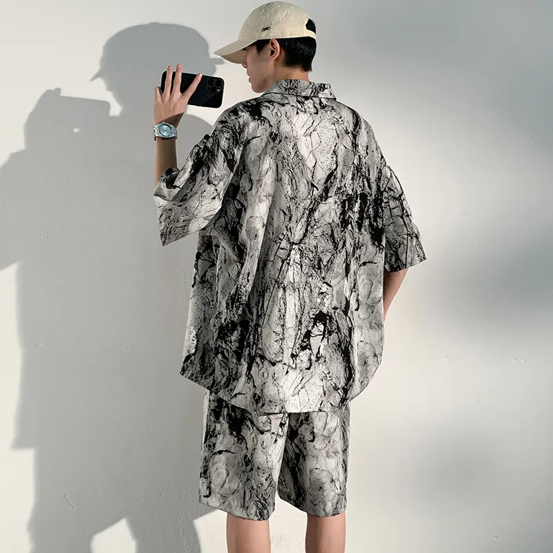 PAINT STAIN Fashion Shirt Matching Set Unisex Rich Multicolor Presentation-5
