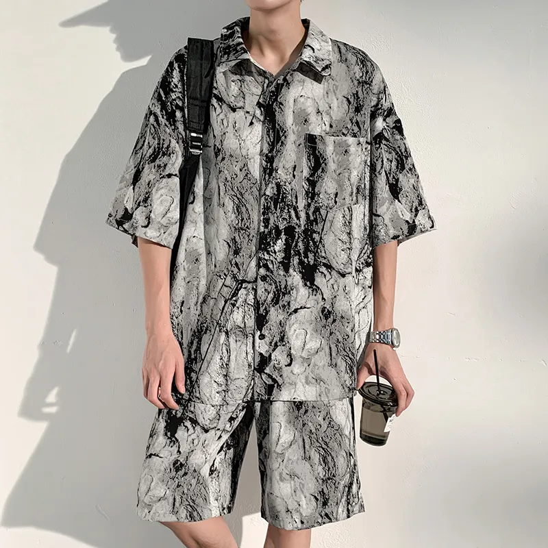 PAINT STAIN Fashion Shirt Matching Set Unisex Rich Multicolor Presentation-3
