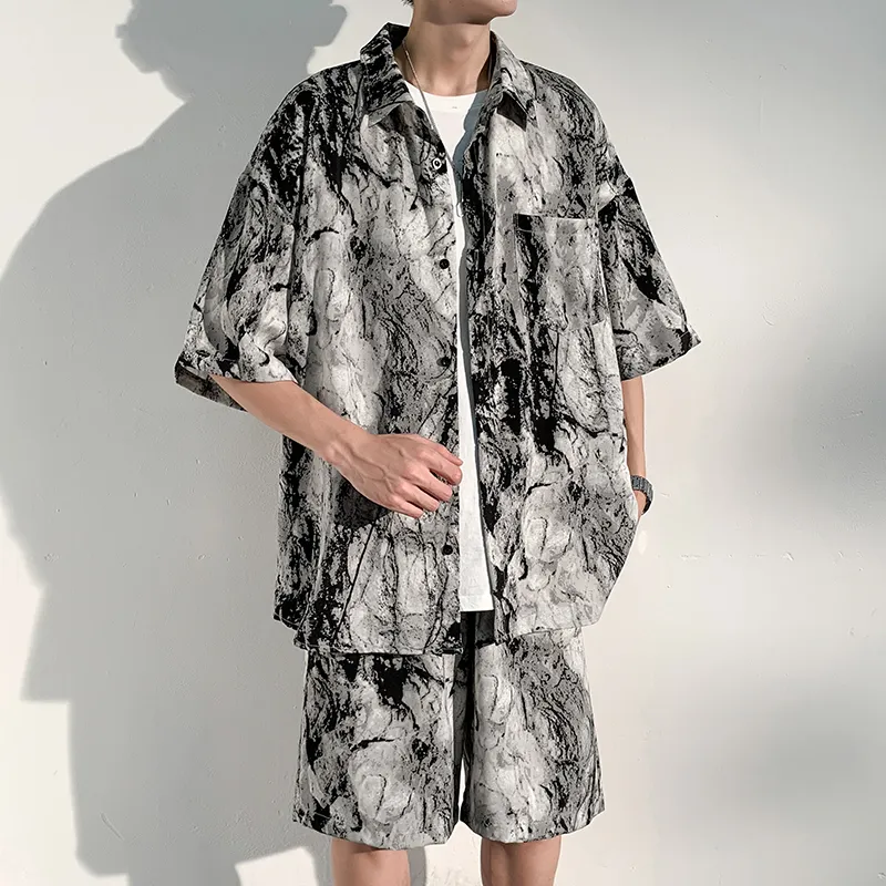 PAINT STAIN Fashion Shirt Matching Set Unisex Rich Multicolor Presentation-4