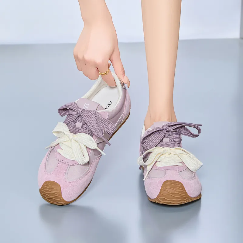 EXULL Q Slip Resistant, Abrasion Resistant, Breathable, Lightweight Low Top Casual Shoes Women's Taro Purple-4