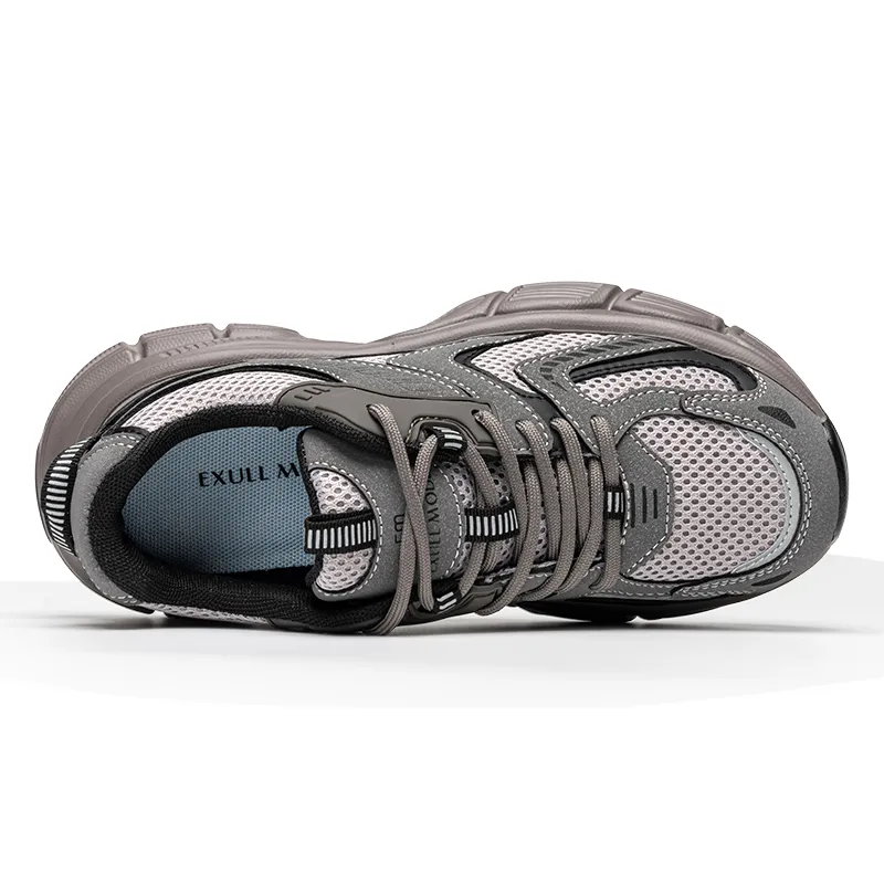 EXULL Q Low Top Chunky Sneakers Women's Gray-2