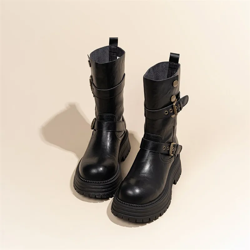EXULL Q Ankle Boots 5cm Women's Black-4