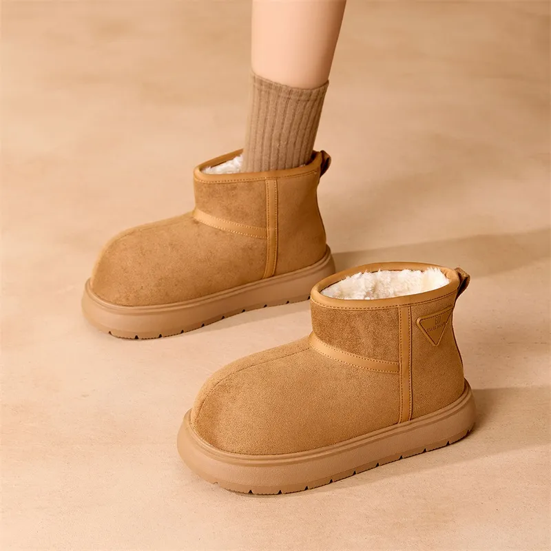 EXULL Q Short Snow Boots Women's Camel-4