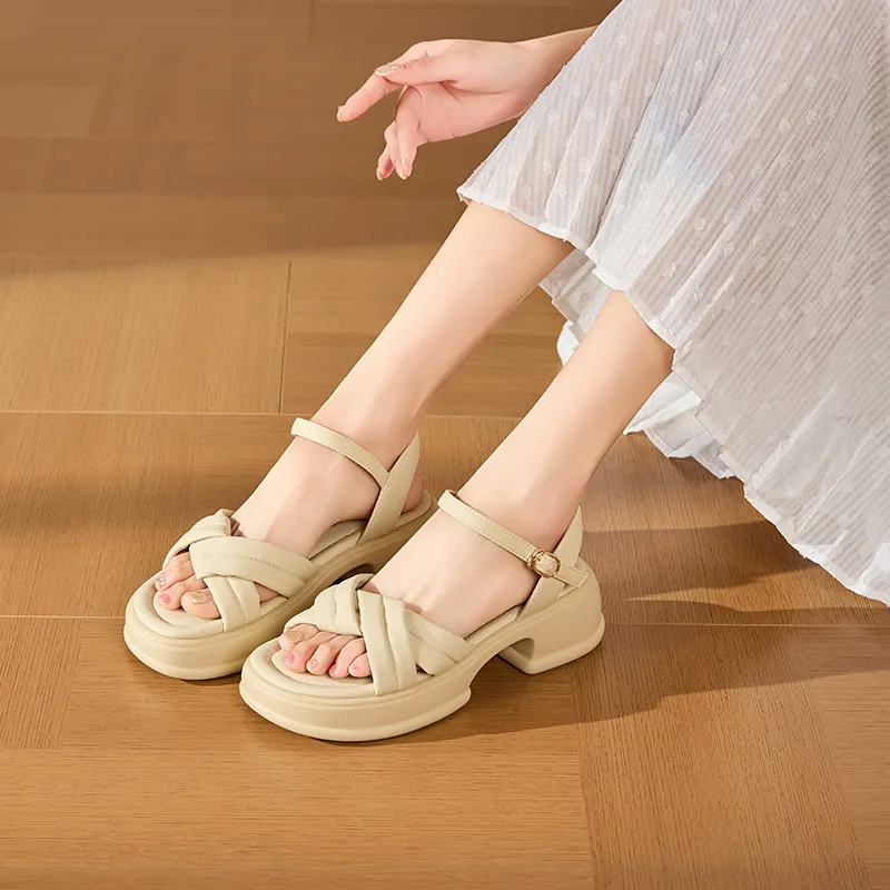 EXULL Q One Strap Sandals 5CM Women's-10