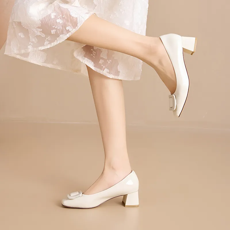 EXULL Q Chunky Heel High Heels 5CM Women's-3