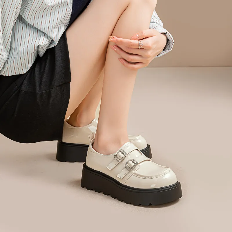 EXULL Q Loafers Women's Black/Beige-11