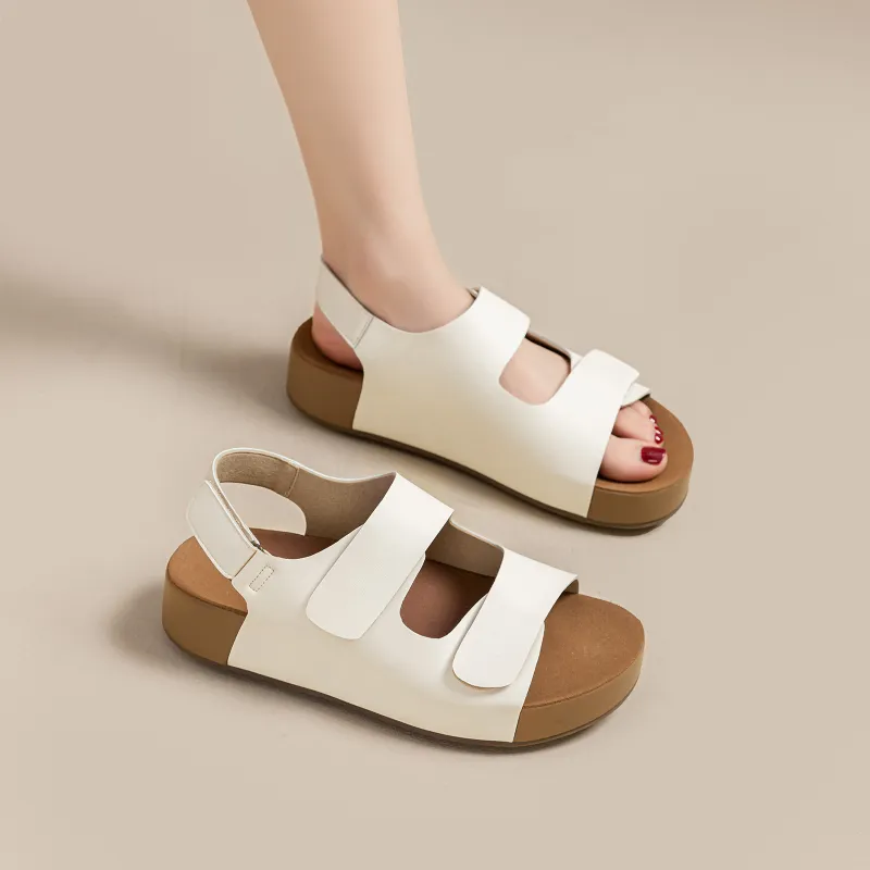 EXULL Q Beach Sandals Women's Beige-7
