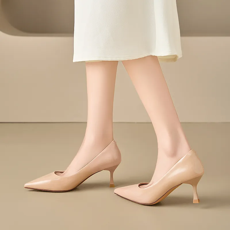 EXULL Q Slim Heel High Heels 6.5CM Women's-5