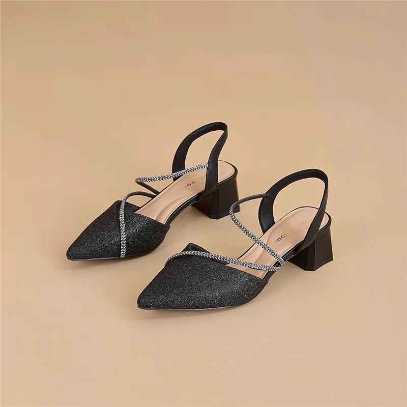 EXULL Q Block Heel High Heels 5CM Women's-1