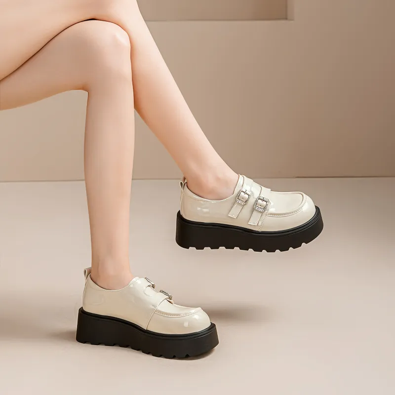 EXULL Q Loafers Women's Black/Beige-12