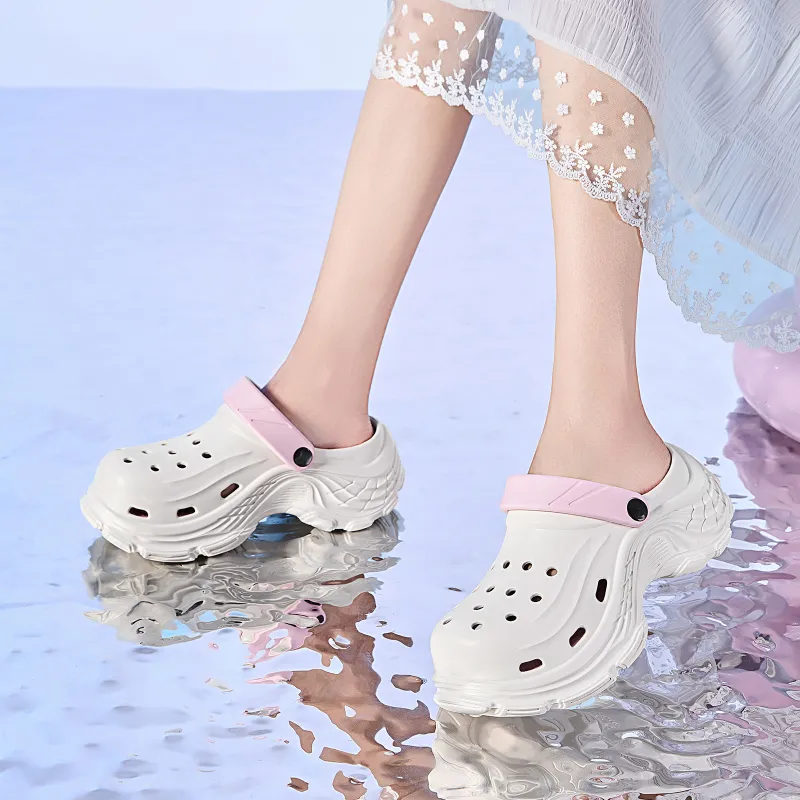EXULL Q Clogs Women's White Pink-4
