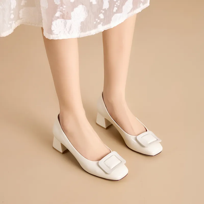 EXULL Q Chunky Heel High Heels 5CM Women's-6